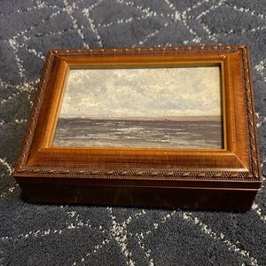 Vintage Sankyo musical wooden jewelry box